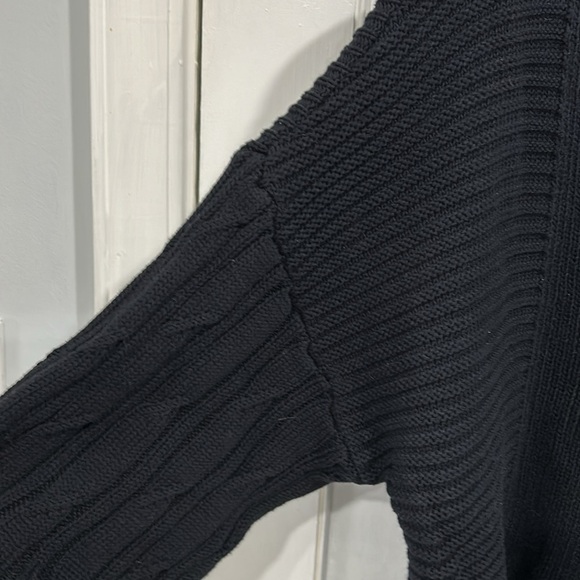 Free People When It Rains Chunky Knit Cotton Oversized Balloon Sleeve Sweater XL - Picture 8 of 10